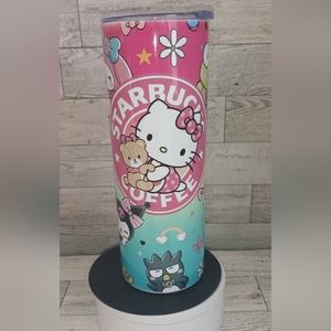 Hello Kitty Starbucks 20oz. Stainless steel handmade Tumblers